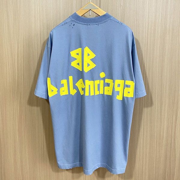 追跡付 バレンシアガ テープタイプコットンジャージーTシャツ baw85181